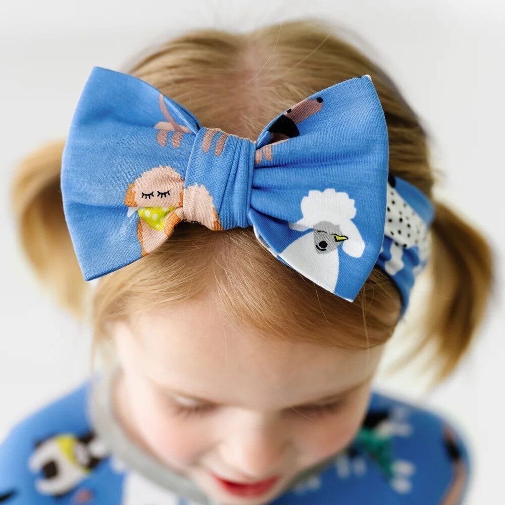 NWT Little Sleepies Bamboo Headband Bow Dapper Dogs